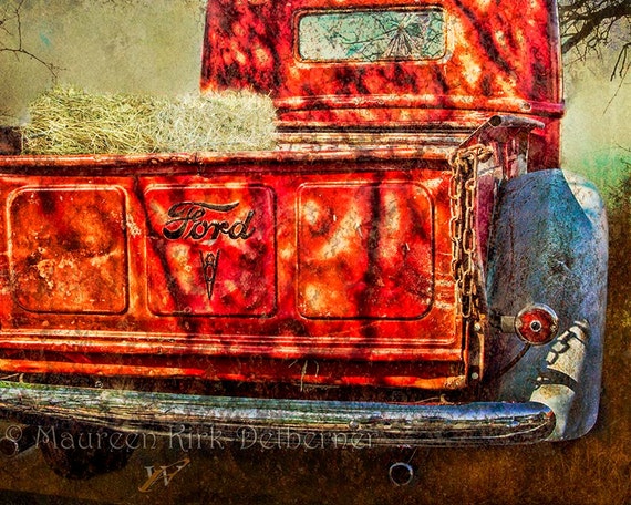 Valentines Day Gift For Husband Ford Pickup Truck Tailgate Red Truck