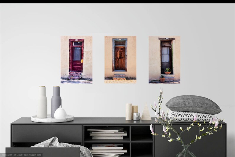 Mexican Decor Set Of Three Prints Triptych Wall Art Tucson Etsy