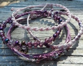 Lilas et lavande Bracelet Ensemble