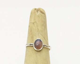 Moonstone and Sterling Silver Hand Crafted Ring, size 7-1/2  r75mnse3551