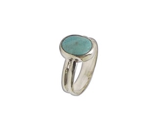 Turquoise and Sterling Silver Hand Crafted Ring, size 6-1/4  r625turf3566