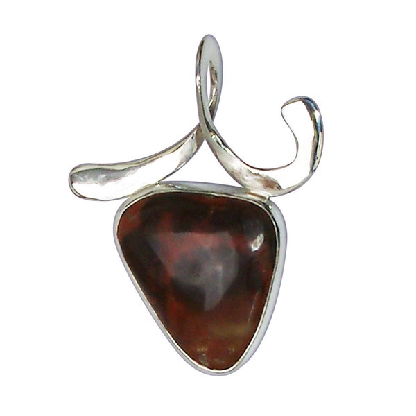 Puddingstone and Sterling Silver Pendant, ppdse3115