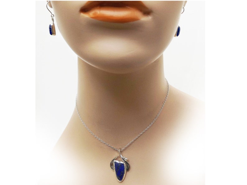 Lapis Lazul and Sterling Silver Pendant, plpsf3463 image 2