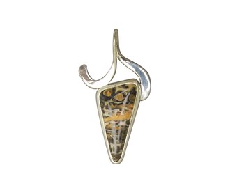 Leopardskin Jasper Pendant set in Sterling Silver  plsjf3683