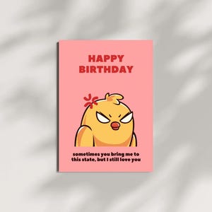 Birthday Card – Funny Greeting Card – Minimalist Happy Birthday Card – Printable Card – Digital Card