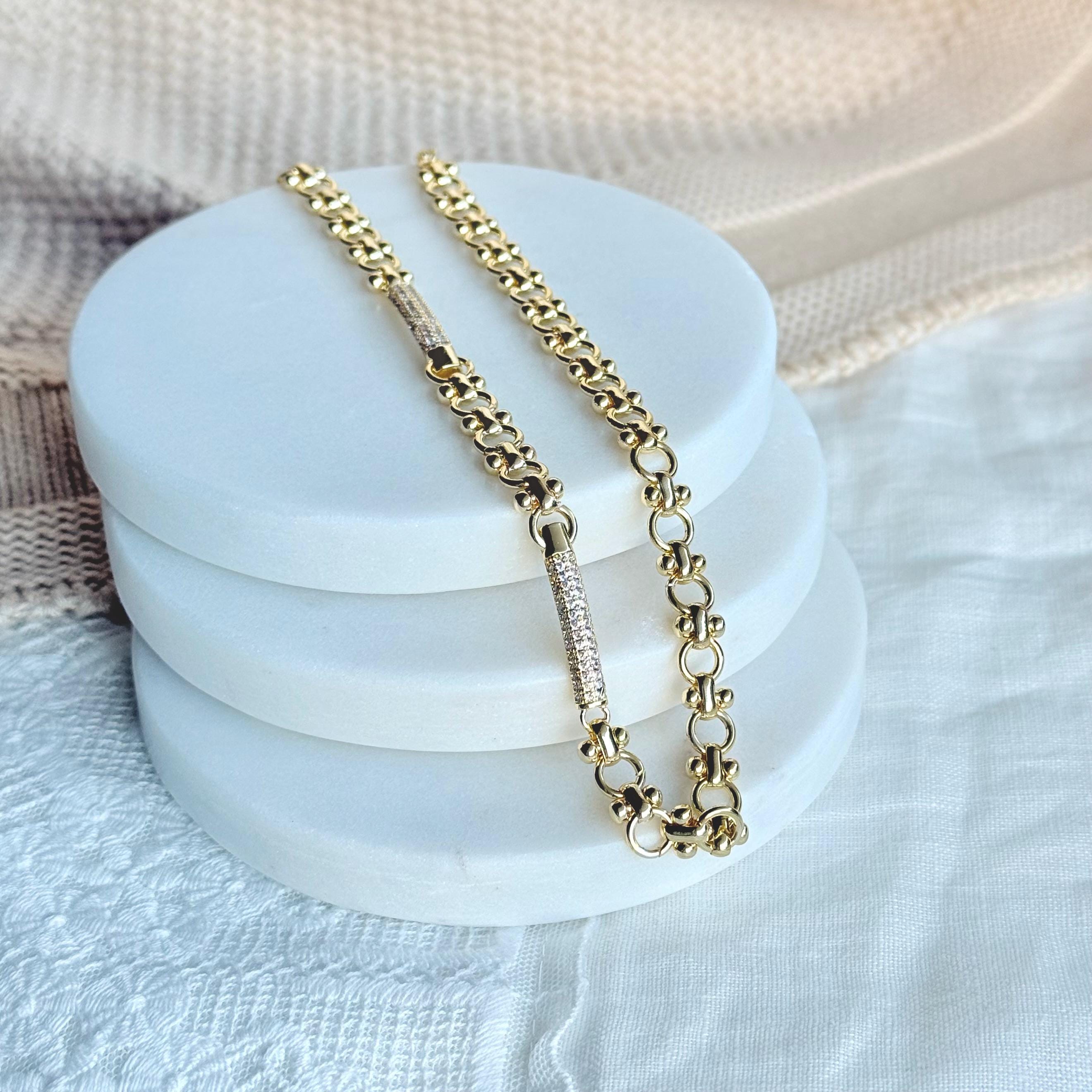 Gold Prada Necklace - Etsy