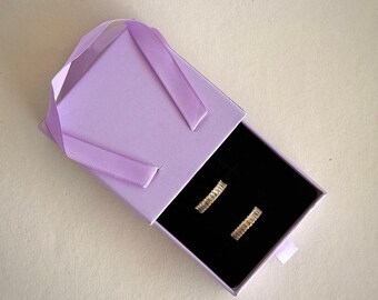 Jewelry Gift Box Set – Purple Elegant Packaging Boxes in 3 Sizes, Gift Ready