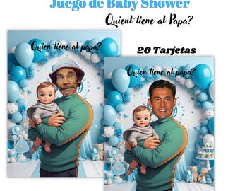 Spanish Baby Shower Game: Quién Tiene al Papá? (PDF Download, Printable Cards)