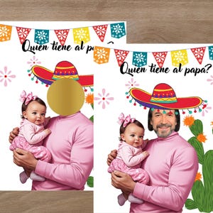 Mexican Fiesta Baby Shower Game: Quien Tiene Al Papa (Digital Download) Juego Para Niña