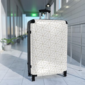 Stijlvolle geometrische koffer | Reistas voor avonturiers, unieke bagage voor dames en heren, stijlvol cadeau voor reizigers, vakantie must-have,