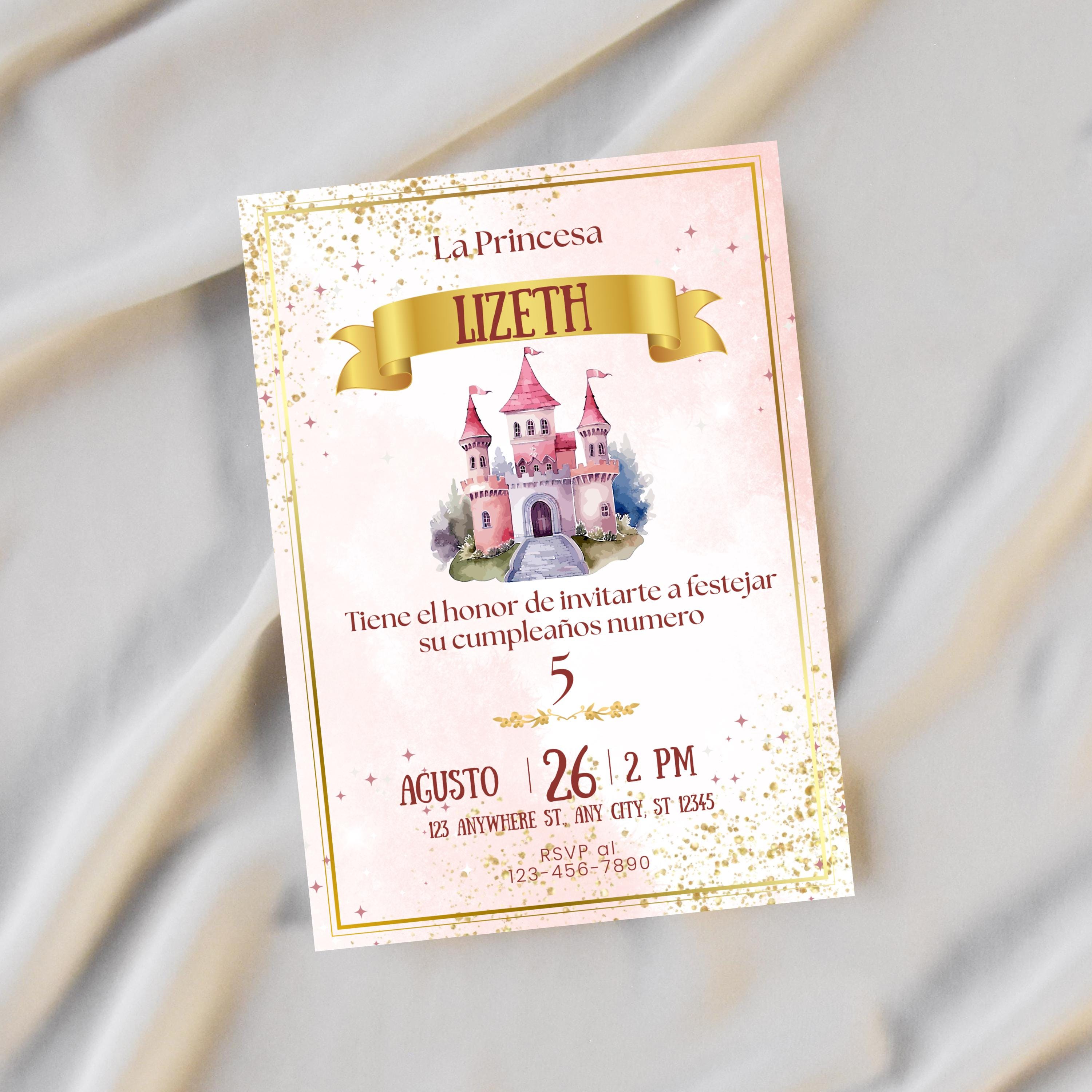 Invitación de bebé princesa - Etsy México, image size:3000x3000