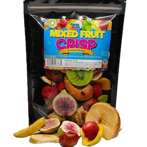 Omega Bursts Mixed Fruit Crisp – Crunchy Freeze-Dried Assorted Fruit Snack (2.5 oz)