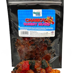 Omega Bursts Chamoy Gummy Bears – Sweet & Spicy Gummy Candy with Chili, 6 oz Resealable Bag
