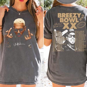 Vintage Chris Brown Breezy Bowl XX T-Shirt, Chris Brown Comfort Colors Shirt, Concert 2025 Chris Brown Fan Gift, Chris Brown t-shirt