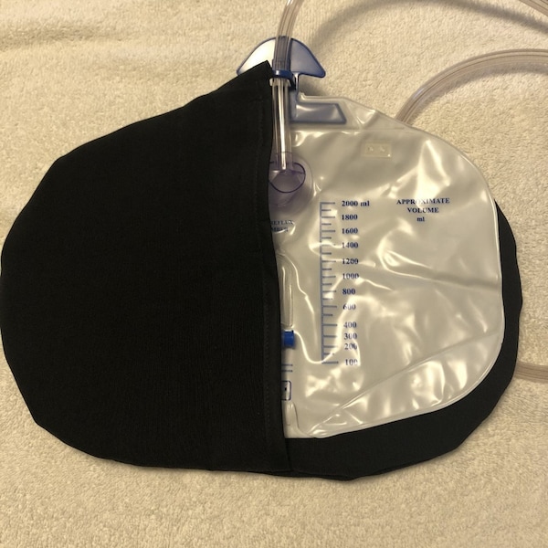 catheter foley bag cover, fits 2000ML bag, (Black)