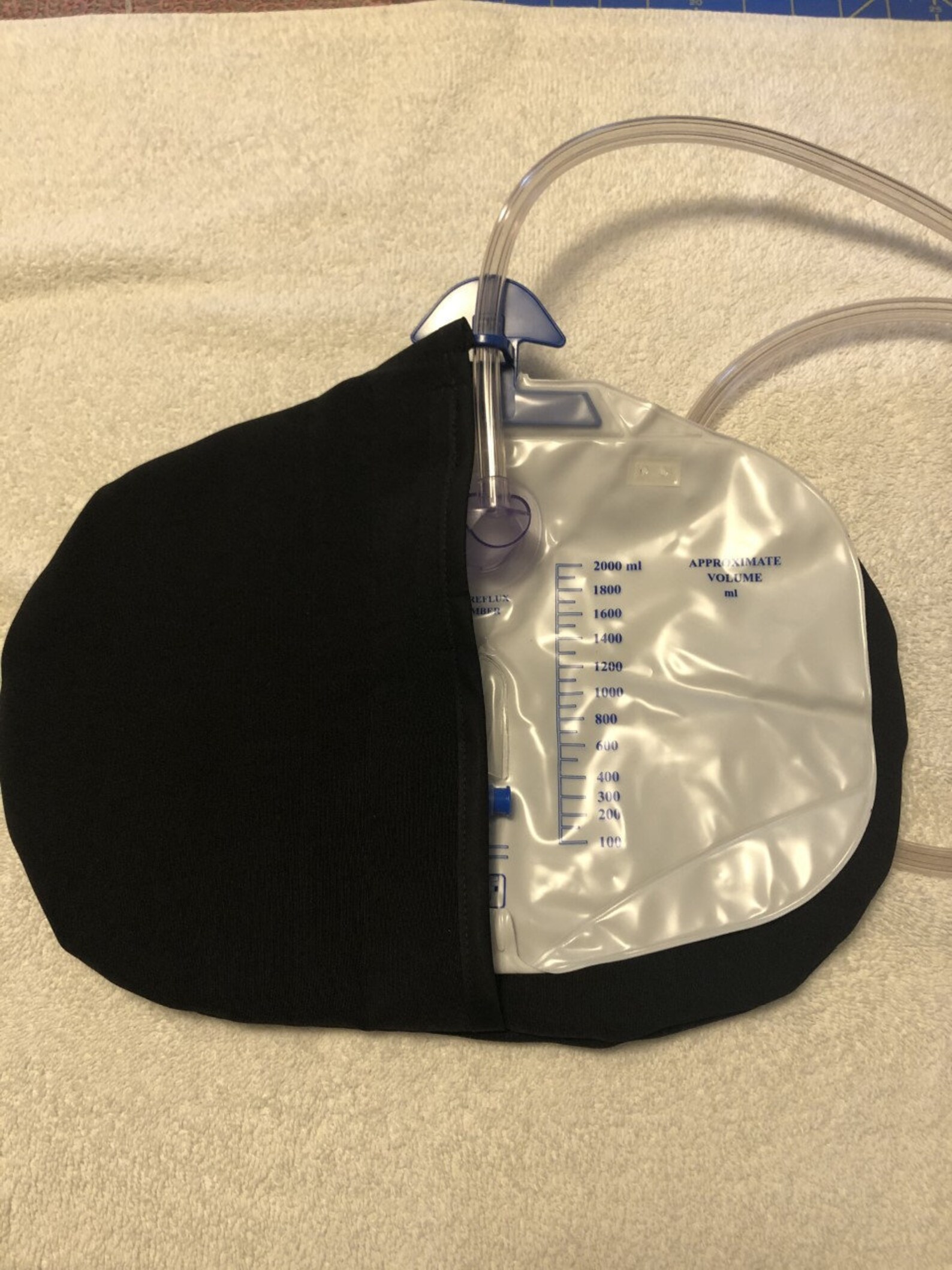 Catheter foley bag cover fits 2000ML bag Solid Black Etsy
