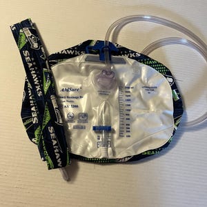 2000ML size catheter bag cover, Seattle Seahawks Catheter Bag Cover Set with Tube Cover -