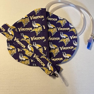 2000ML size, Vikings Catheter Bag & Tube Cover Set - 2000ml Cotton Fabric