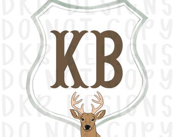 PERSONALIZADO/ Niños/ Escudo/ Caza de ciervos/ Sublimación/ DTF/ png
