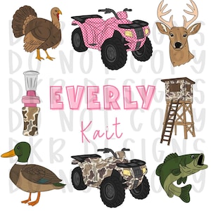 CUSTOM| Kids| hunting| Sublimation| Pink| png