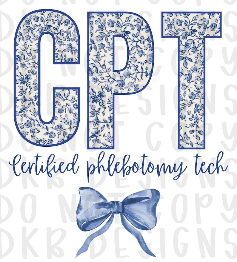 Certified Phlebotomy Tech Png - Etsy