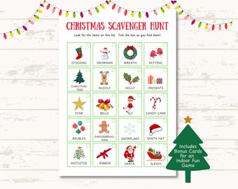 Jeu de chasse au trésor de Noël, activité des fêtes pour les enfants (PDF)