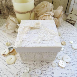 French Lace Keepsake Box: Shabby Chic Trinket Storage