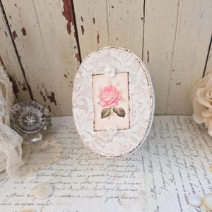 Shabby Chic Keepsake Box - Vintage Rose French Lace Paper Mache - Etsy