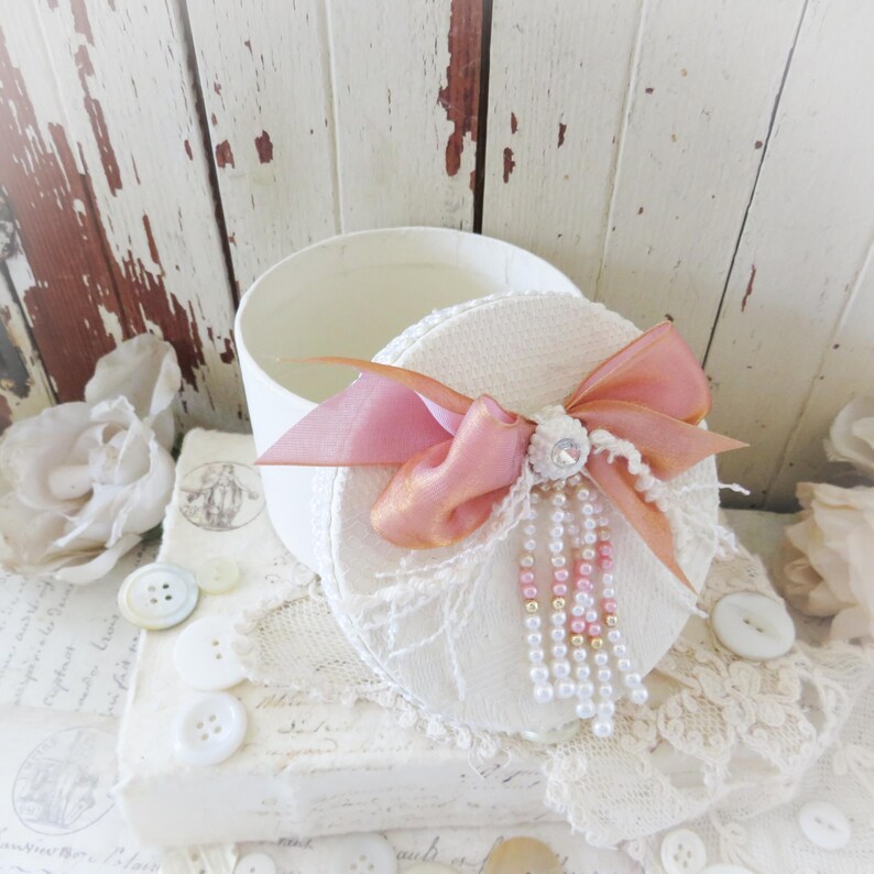 Vintage Lace Paper Mache Keepsake Box - Shabby Chic Home Decor - Etsy