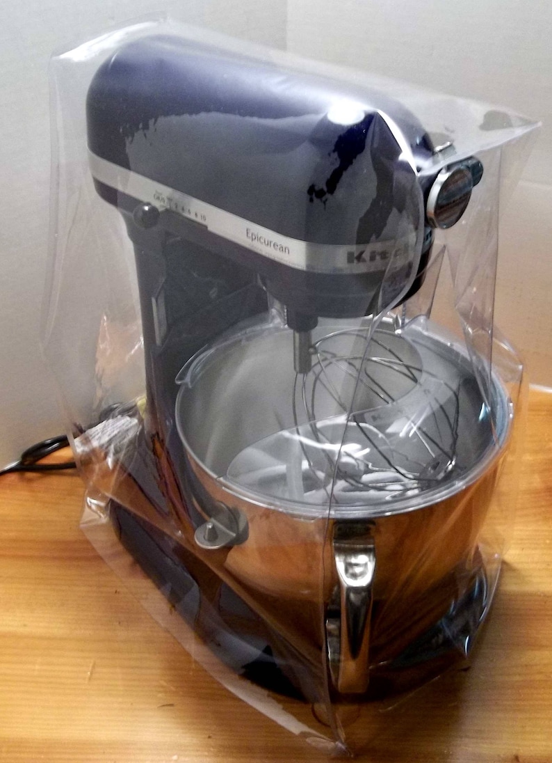 Mixer Dust Cover Clear Vinyl Kitchenaid Mixer Cover Fits 5qt Etsy