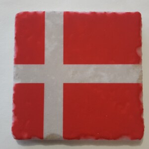 Denmark Flag Coaster