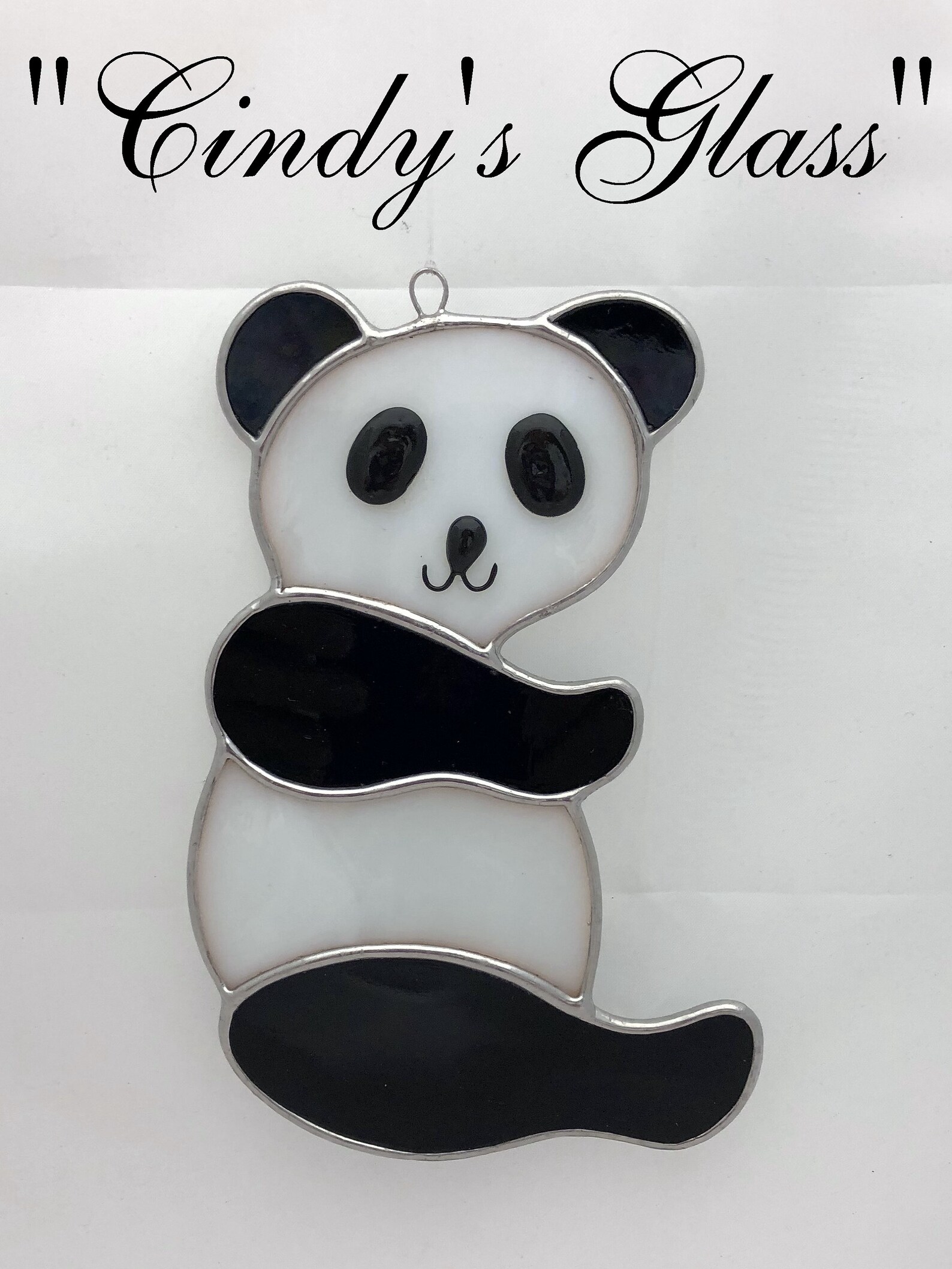 Stained Glass Panda Suncatcher Etsy