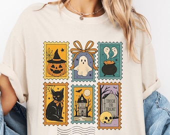 Comfort Colors® Halloween Shirt, Halloween Shirt, Retro Ghost Shirt, Cute Fall Shirt, Women's Halloween Tee, Pumpkin Season Tee, Cute Ghost