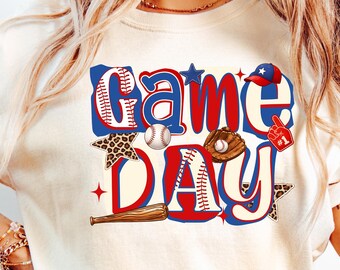 Softball Game Day Mom T-Shirt Game Day T-Shirt | Softball Graphic Tee | Checkered Star Sports Shirt | Cute Game Day Outfit for Women
