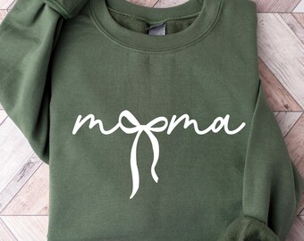 Mama Shirt Bows, Trendy Mother's Day Gift, New Mom Pregnancy Reveal Tee, Spring Women's Tshirt, Baby Shower Gift