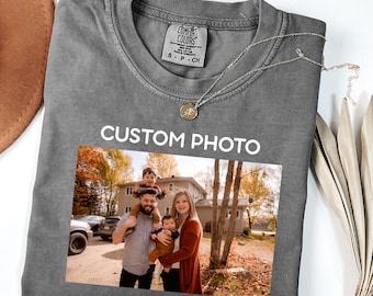 Camiseta con foto personalizada Comfort Colors®, camiseta personalizada, camiseta con foto personalizada, camiseta con tu foto, camiseta con foto familiar, camisetas con imagen de logotipo, regalo