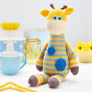 Harry Giraffe Toy Animal Knitting Pattern PDF