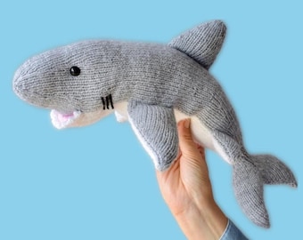 Great White Shark Toy Knitting Pattern PDF