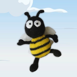 Knitting Pattern: "Bumble the Bee" Toy in DK Yarns (PDF Download)