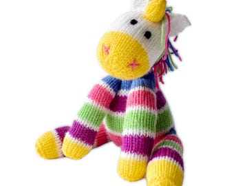 Aurora the Unicorn Knitting Pattern - Soft Toy - PDF Digital Download