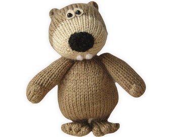 Foggy the Beaver toy knitting pattern