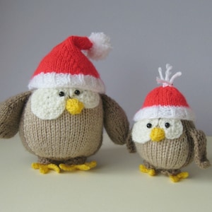 Festive Owls toy knitting patterns image 1