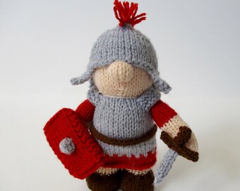 knitted army doll