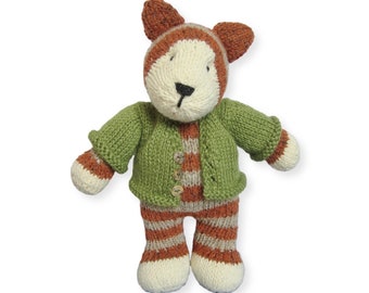 Tabby cat toy knitting pattern