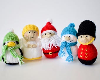 Make it Merry Dolls Tree Decorations Knitting Pattern PDF