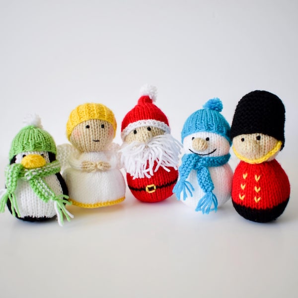 Make it Merry Dolls Tree Decorations Knitting Pattern PDF
