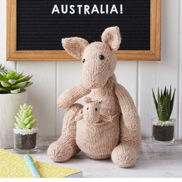 Patron de tricot Josie et Roo jouets kangourou
