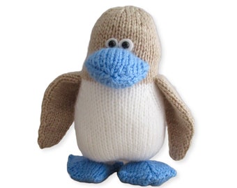 Blue Footed Booby Bird toy knitting pattern