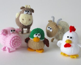 Farmyard Friends toy knitting patterns