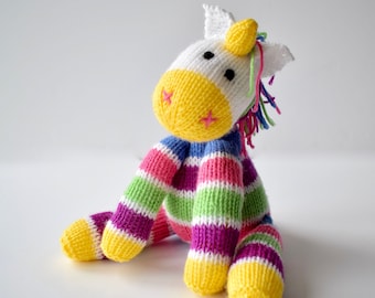 Aurora the Unicorn toy knitting pattern